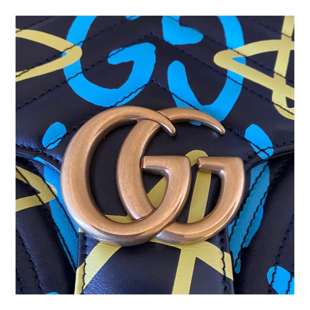 ☺️SOLD☺️AUTHENTIC GUCCI CROSSBODY QUILTED GHOST MARMONT MEDIUM BAG - Picture 7 of 13